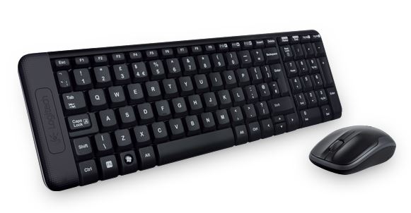 Logitech MK220 Wireless Keyboard & Mouse Combo Much smaller design, same keys 2.4 GHz 128-bit AES encryption Fewer battery hassles Logitech MK220 Wireless Keyboard & Mouse Combo Much smaller design, same keys 2.4 GHz 128-bit AES encryption Fewer battery hassles
